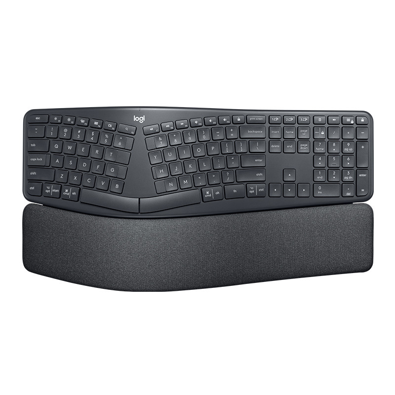 Luok K860 Ergo Wireless Keyboard Supports USB Ergonomic Wrist Rest and Split-Key Layout