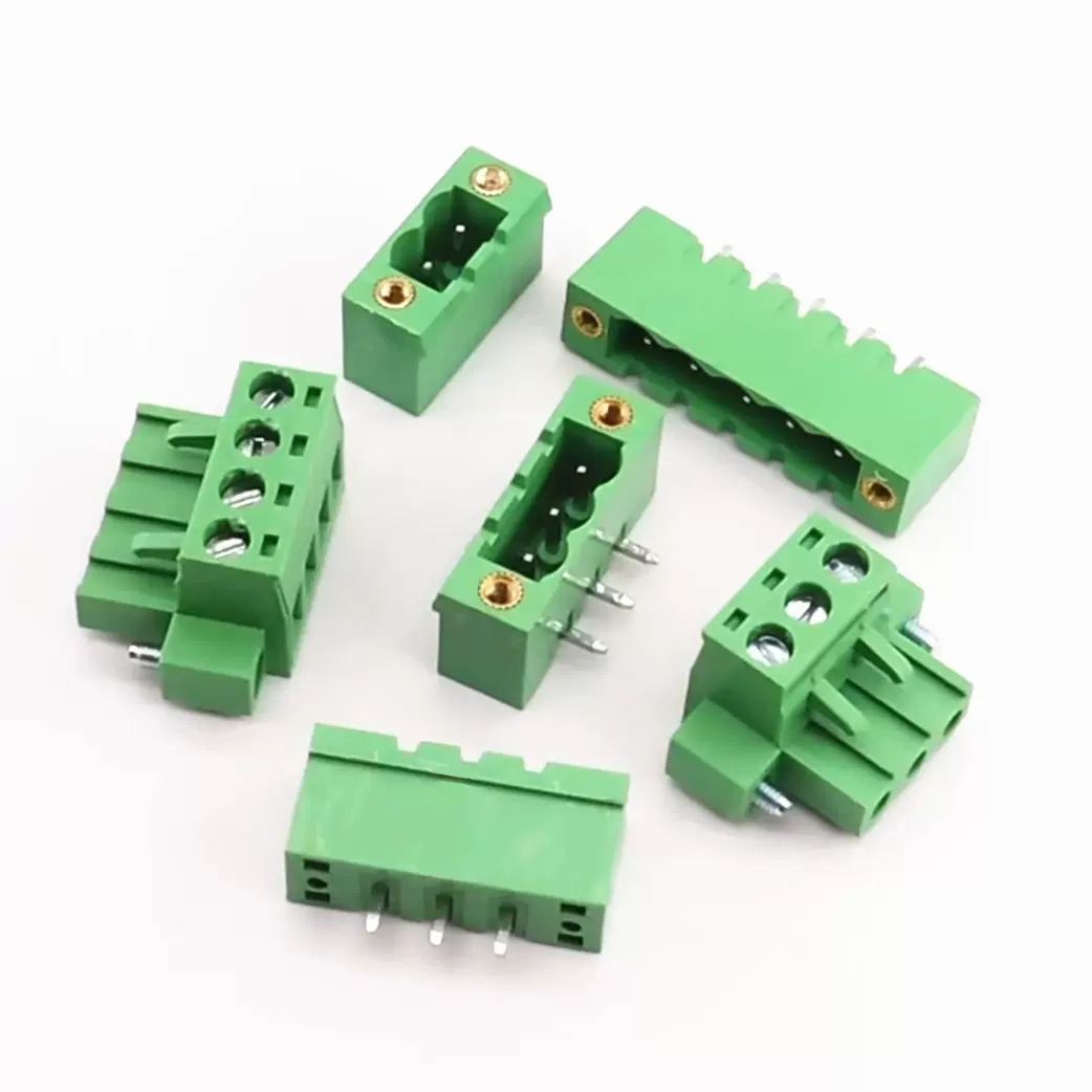 插拔式接线端子KF2EDGKM-5.08mm插座2EDGRM/VM带耳朵法兰螺丝固定