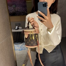 圆筒包包经典款式女2025时尚印花手提圆柱形单肩水桶斜挎包