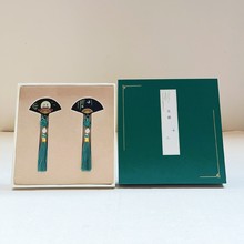 化蝶书签复古典中国风简约木质嵌铜公司商务文创礼品校庆创意刻字