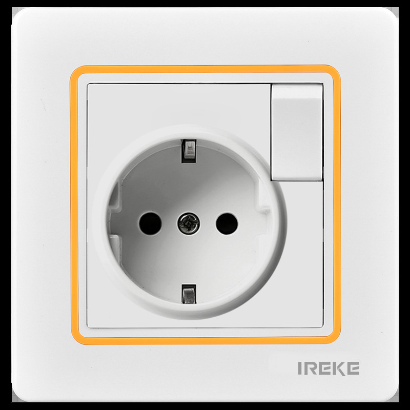 146 Type CE-gecertificeerd dubbel Duits stopcontact met schakelaar 16A inbouw wandcontactdoos volgens Duitse Europese standaard_voghion.com