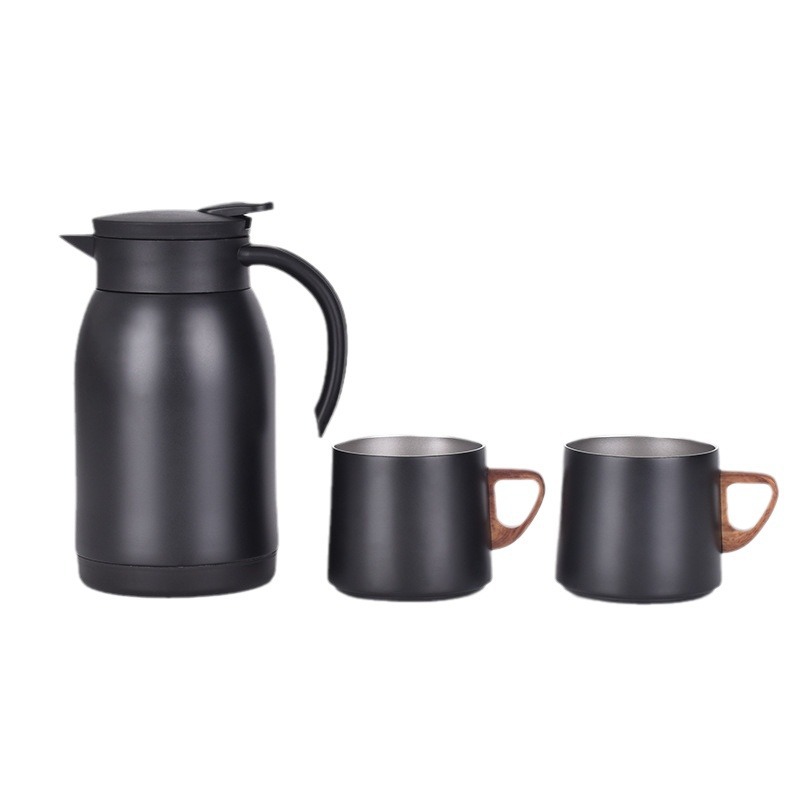304 de acero inoxidable hogar olla térmica de gran capacidad portátil Oficina camping hervidor de agua doble ASA cafetera de vacío