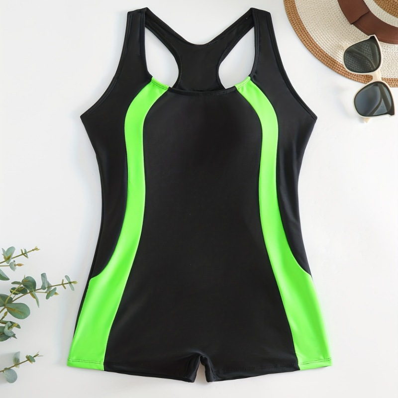 Nuevo traje de baño de una pieza para mujer, traje de baño a juego de colores para deportes y ocio, hermoso traje de baño trasero, traje de baño de playa, traje de baño de estilo de vacaciones