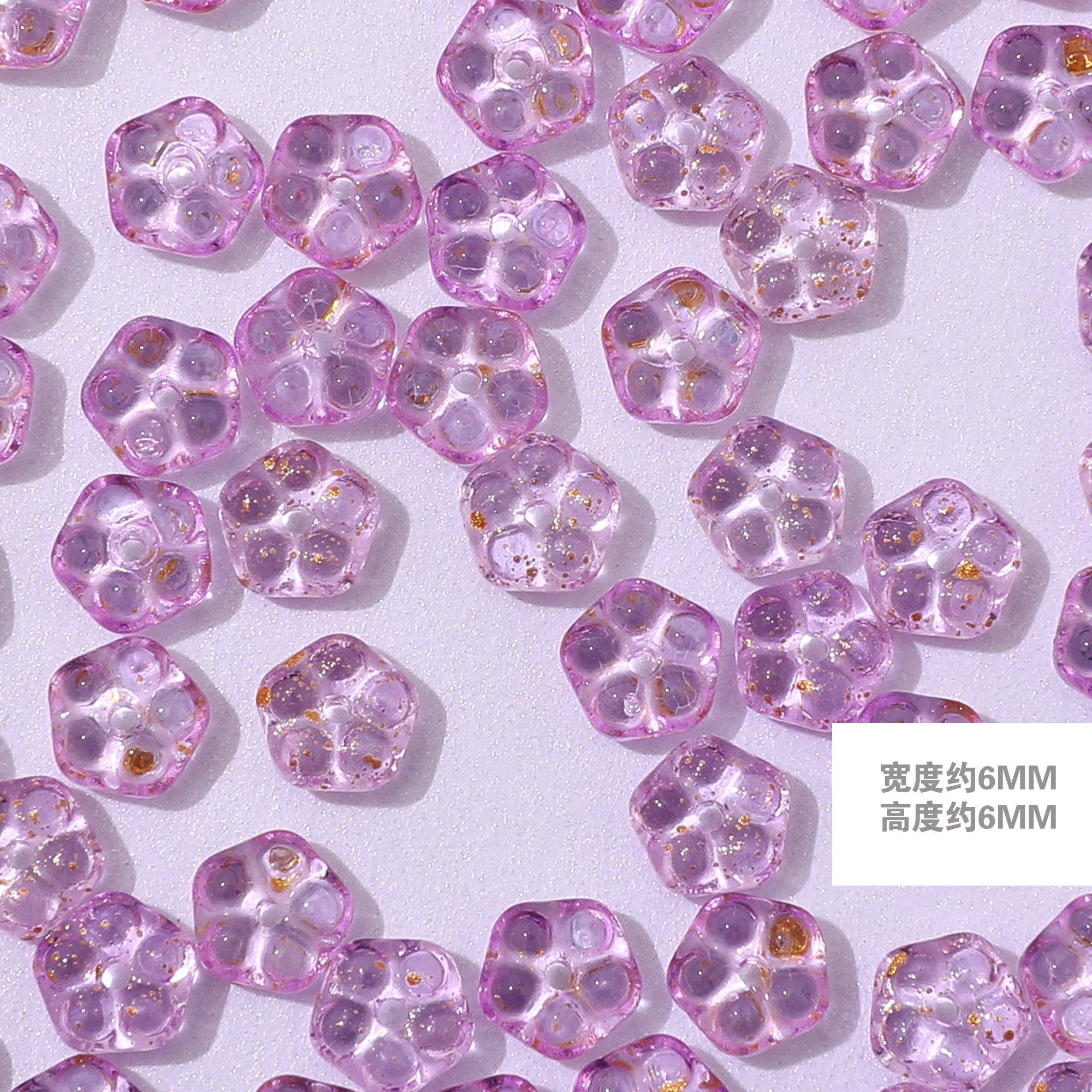 ♪◓◔◕6# flower pieces, red and purple, 10 pieces◸◹◺◿
