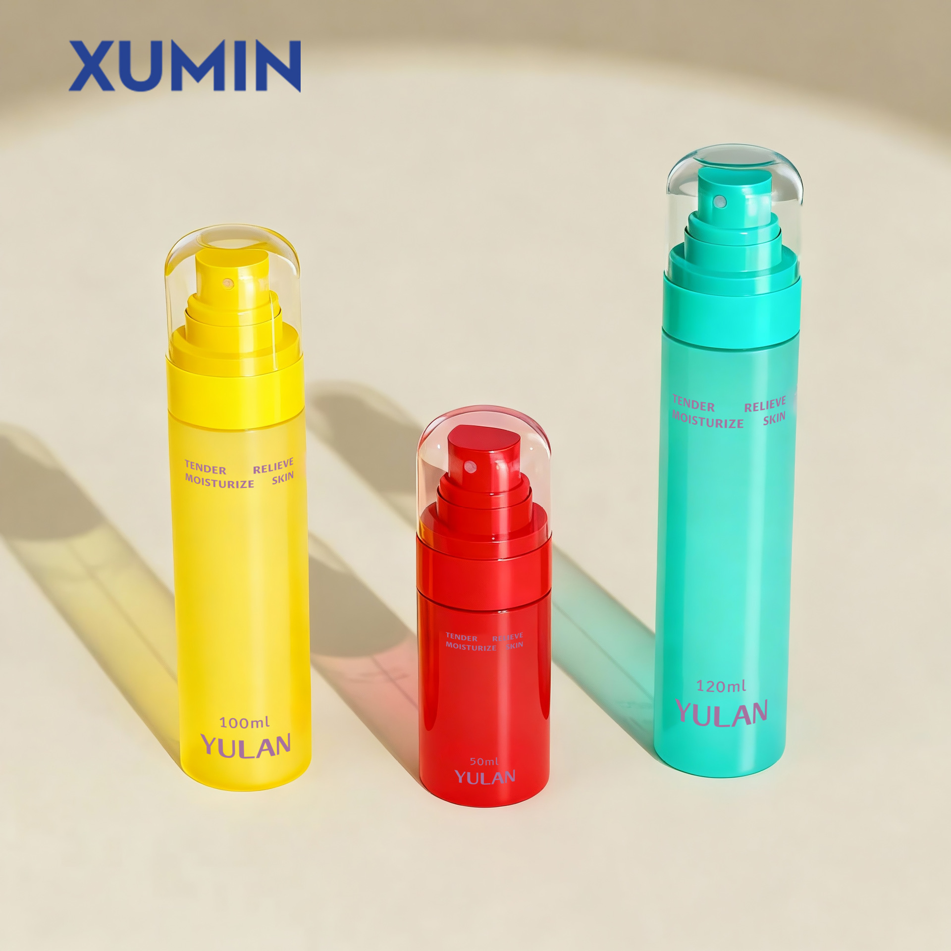 Botella de aerosol cosmético XUMIN 50ml botella de tóner de agua viajar transparente 100 - 120ml botella de rocío puro embalaje image 1
