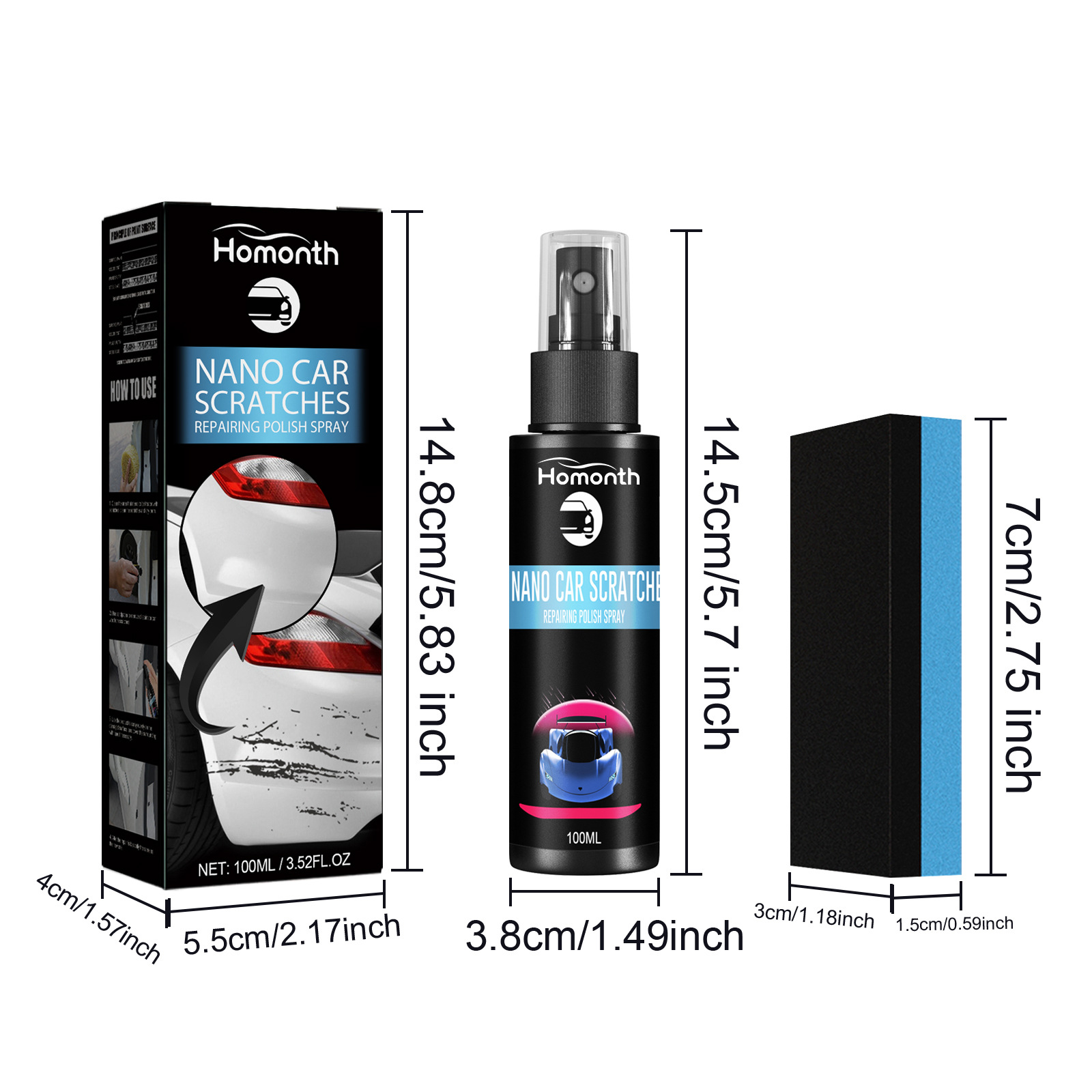 Homonth Scratch Repair Spray Image 1