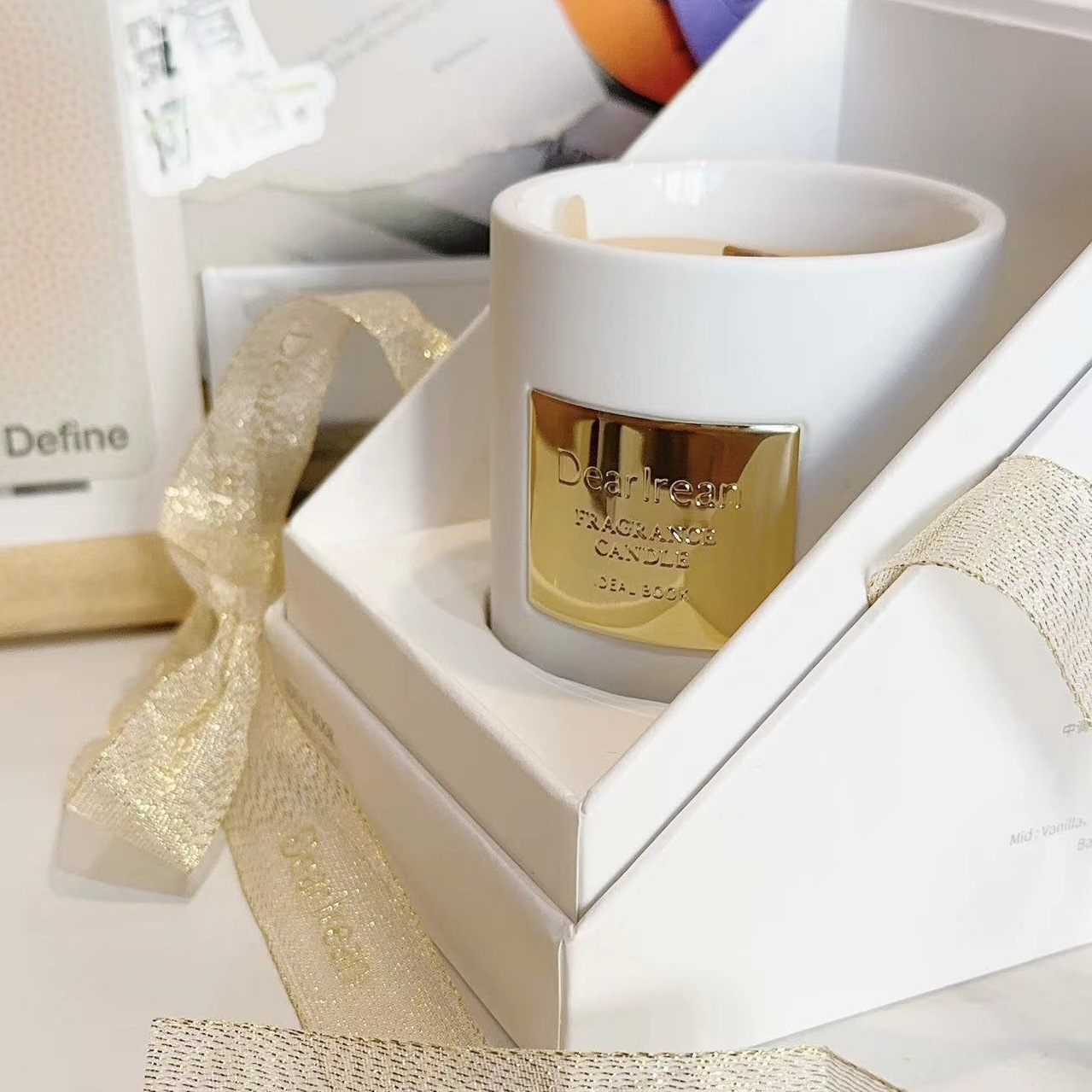 Doftljus av vax i presentask för hemmet och sovrummet_voghion.com