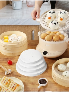 Steamer Paper for Steaming Buns and Bread, Steamer Mat, Steamer Cloth, Oil Paper, Non-Stick, Household Food-Grade Steamer Tray, Disposable