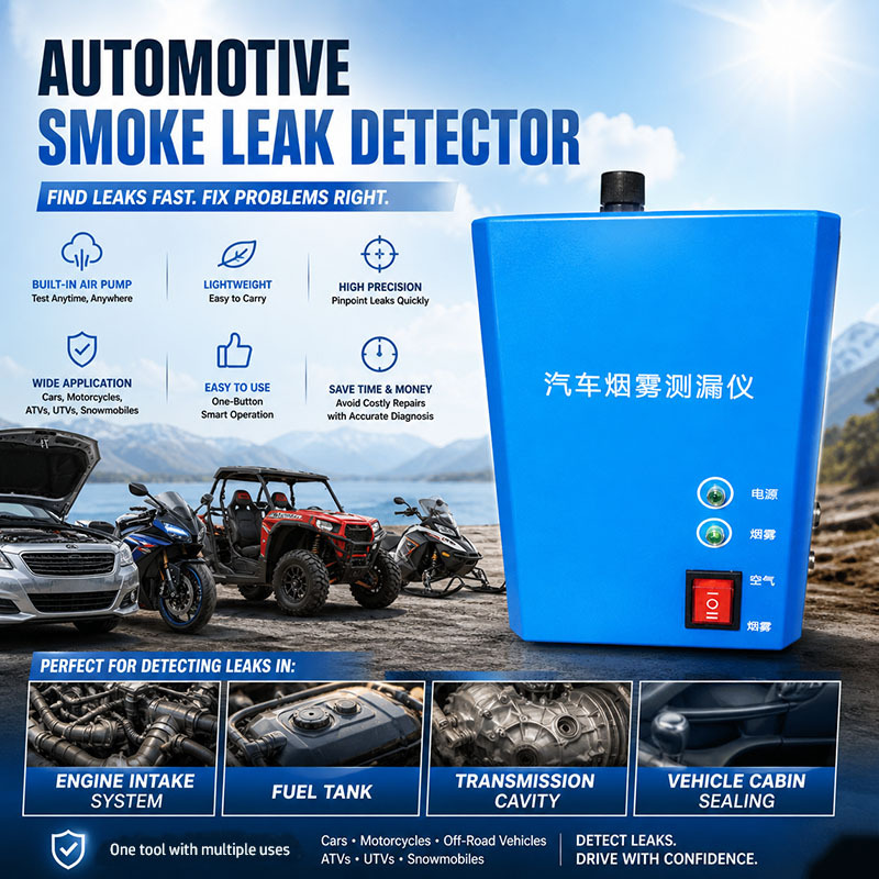 Portable car smoke leak detector, smoke generator, engine pipeline fault detector, airbag leak detector