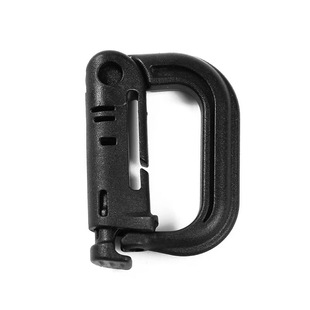 Tactical D-shaped Latch Black Plastic Spring Buckle Push-on Hanging Buckle Mountaineering Buckle Backpack Hanging Buckle