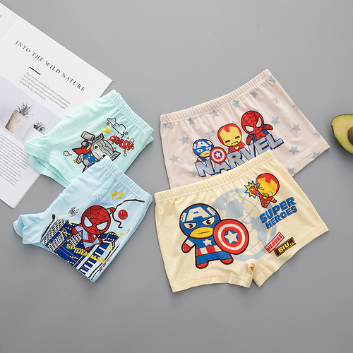 6 pieces] Boys' underwear, children's boxer soft modal summer thin mesh children's boxer shorts for boys