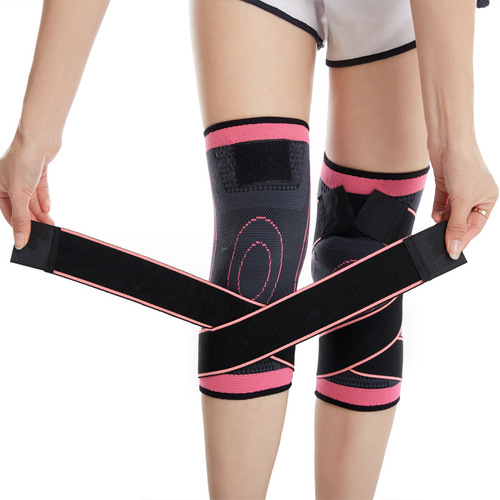 Sports sweat absorbent breathable pressure knee support for basketball, volleyball, running, cycling, fitness protective equipment, elastic band sports knee support