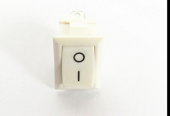 白色船型开关 2档2脚 KCD1 开孔15*21MM 6A250VAC翘板开关