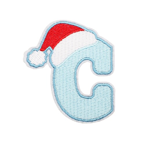 Xiao Tian Autumn and Winter Theme English Letter Embroidered Fabric Patch Art Snowflakes Bag Patch Computer Embroidery Label
