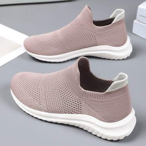 Summer Women's Shoes Stylish New Soft Sole Comfortable Women's Casual Slip-on Breathable Mesh Footwear Healthy Walking Shoes