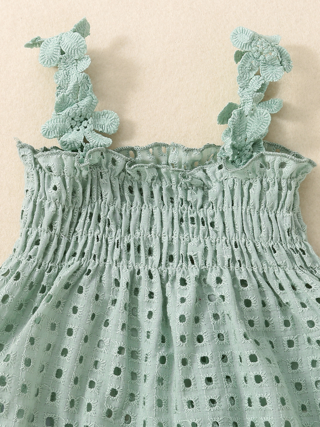 Sleeveless Sleeve Length Classic Style Solid Color Cotton Girls Clothing Sets
