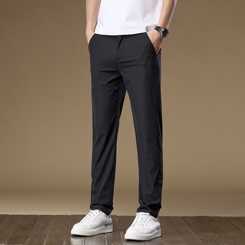 Autumn New Semi-Relaxed Lightweight Business Chilled Silk Micro-Elastic Casual Pants: Lot 522, Size 18 (28-38)