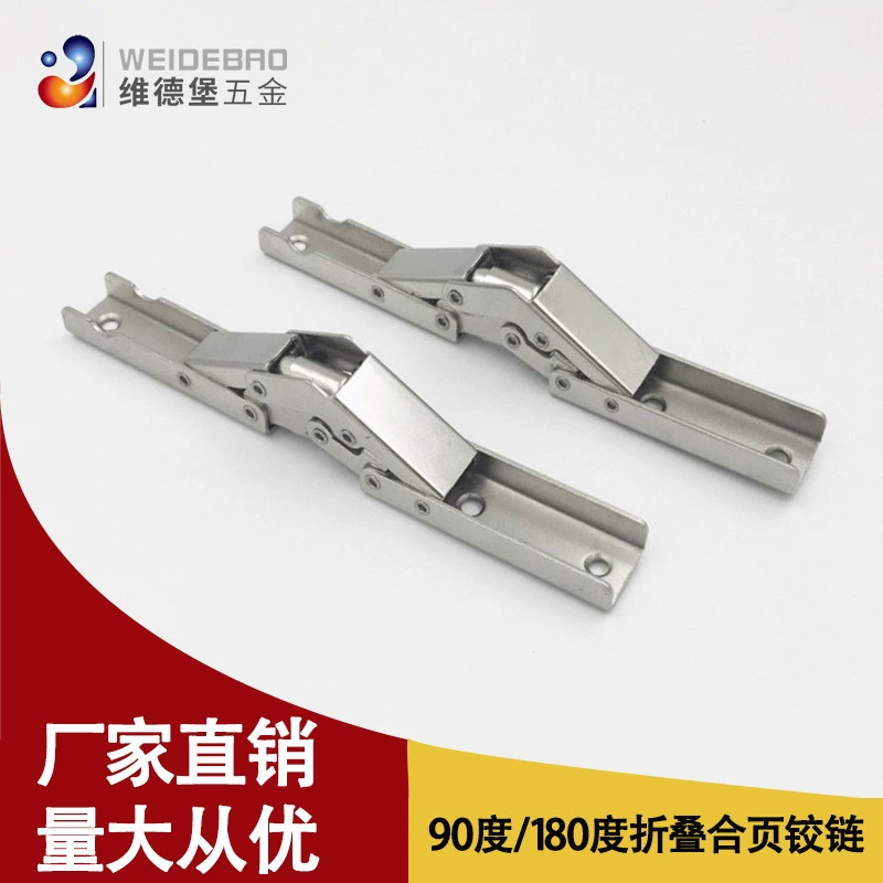 WEIDEBAO Groove-Free 90-Degree Stainless Steel Long-Strip Hinge for Cabinet Doors/Countertops, Easy DIY Install