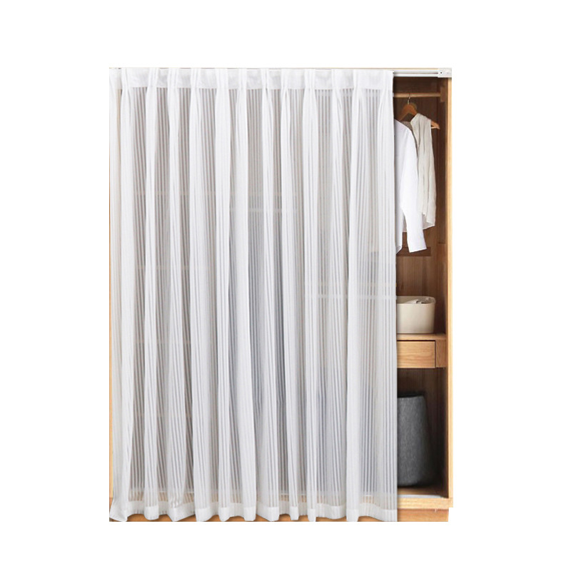 PK7J wholesale cabinet cover curtain wardrobe clothing room dustproof curtain clutter cover cloth curtain bookshelf curtain without drilling
