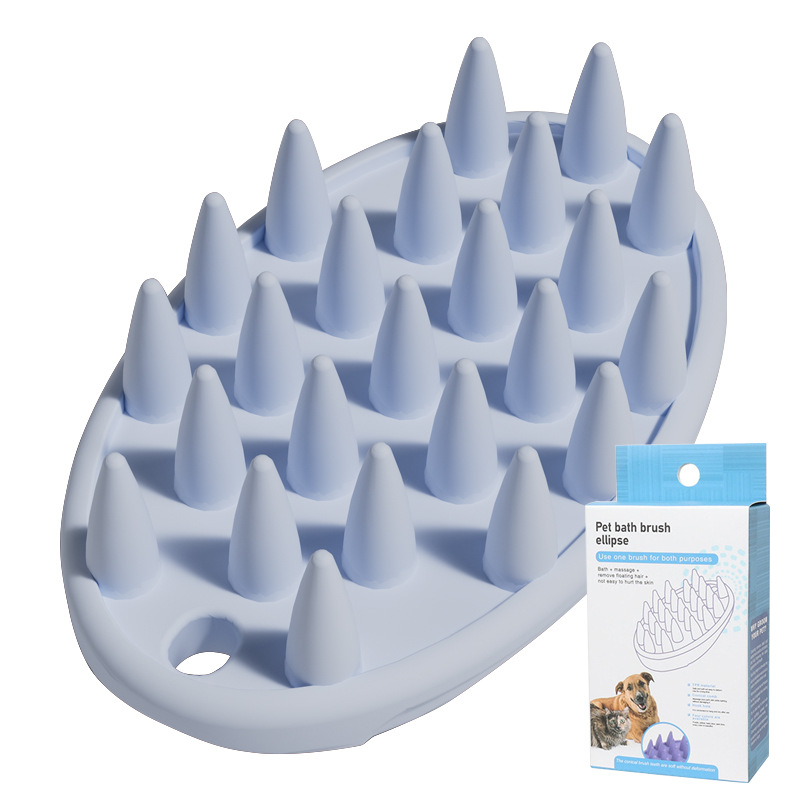 Fábrica de suministro directo de mascotas cepillo de masaje de baño perro limpio cepillo de belleza gato cepillo de masaje se puede personalizar