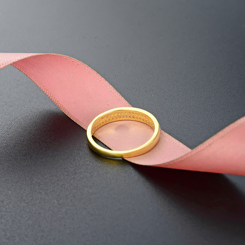 Diseño ligero de lujo y simplicidad 925 plata esterlina anillo de diamantes de doble fila de zircón anillo de cola índice nicho anillo de alta calidad mujer