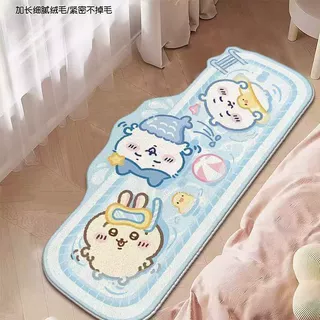 可爱萌趣奇咔哇卧室床边毯仿羊绒亲肤柔软客厅阳台地垫家用飘窗垫