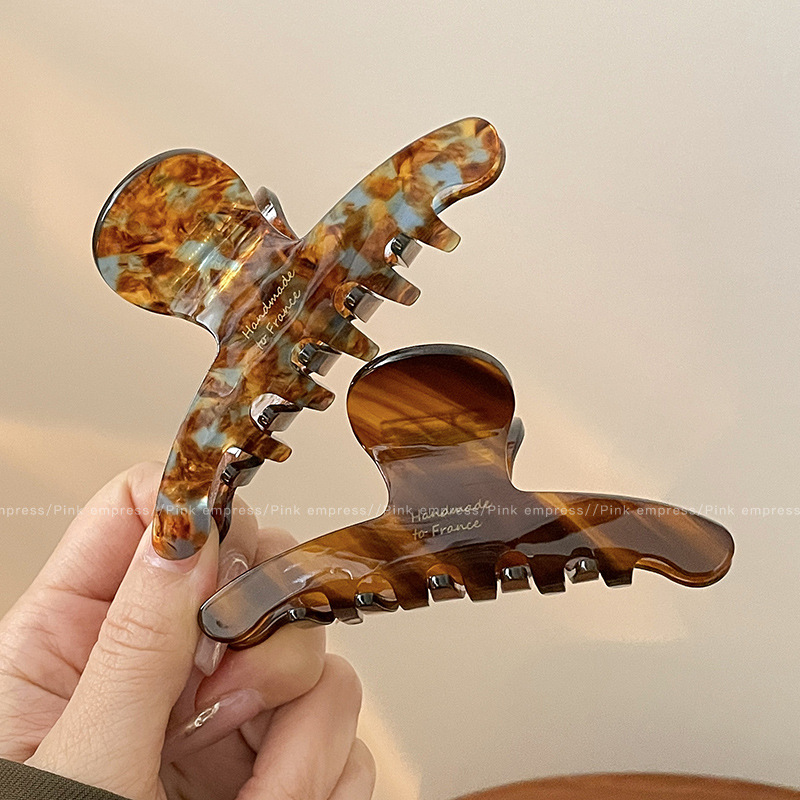 Clip de agarre de ácido acético para mujer, horquilla de disco en la parte posterior de la cabeza, rojo de red, nuevo clip de tiburón 2025, horquilla de alta gama, tocado