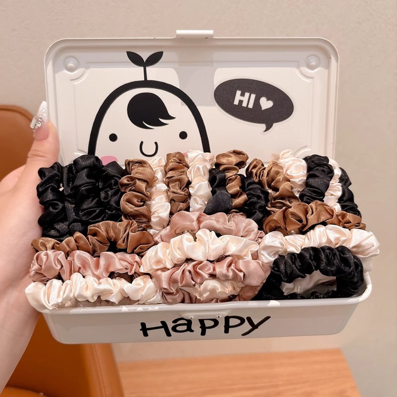 Niños coreanos de alta elasticidad y duradera anillo de pelo de intestino delgado 2024 nuevo estilo de niña simple atar el cabello de banda de goma