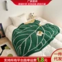 叶子周边透气植物毛毯