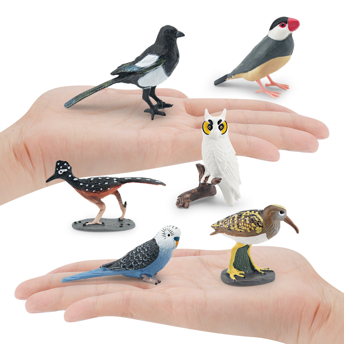 Amazon simulación pájaro modelo animal Thunderbird color Snipe búho Urraca pájaro loro adornos estáticos
