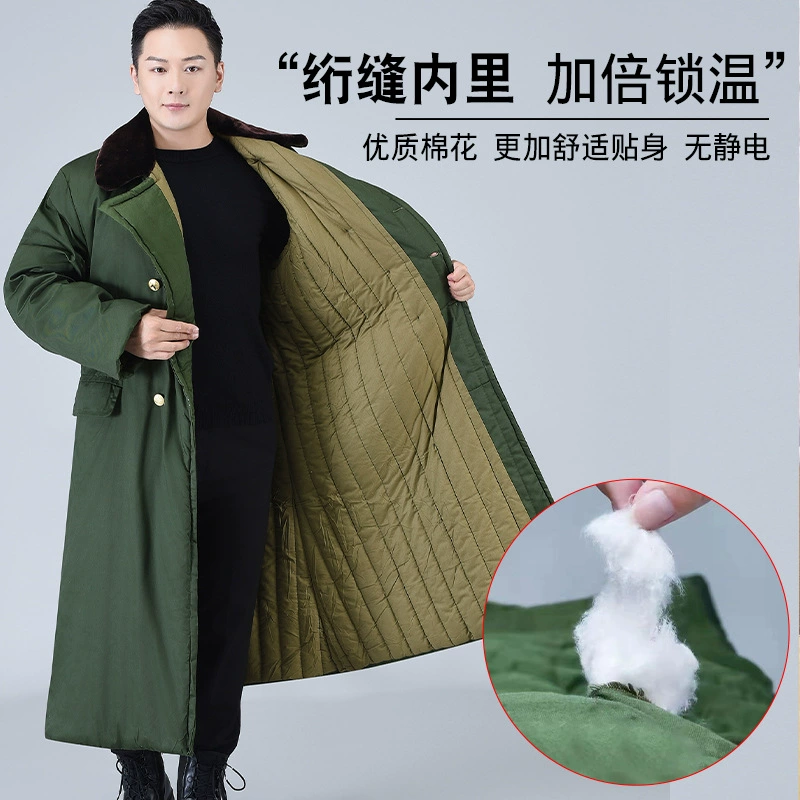 Winter cotton long keep warm waterproof coat, maxi length