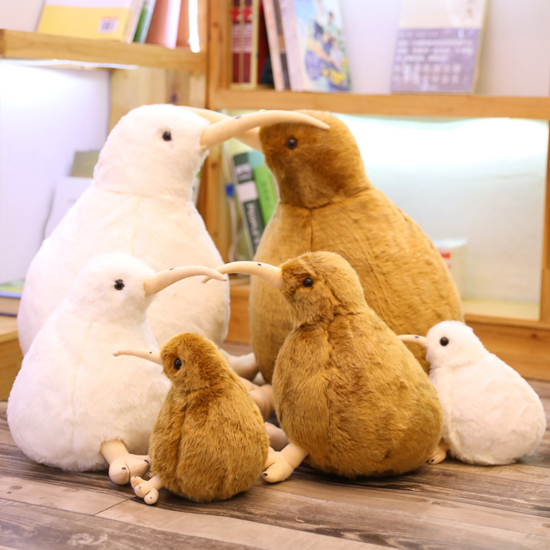 Simulación de muñecas de pájaros exóticos, pájaros de Nueva Zelanda, juguetes de peluche, lindos muñecos de tela de pájaros