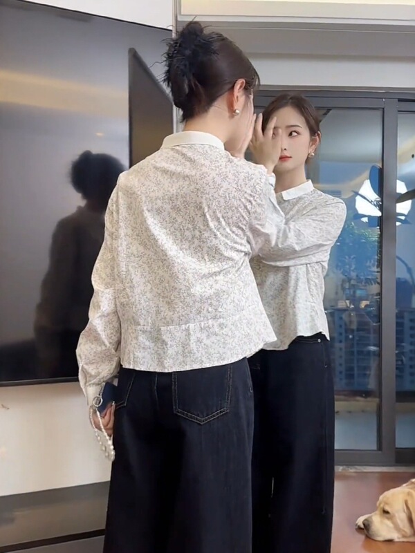 2025秋季爆款设计感复古碎花衬衫女装时尚流行超好看休闲显瘦上衣|undefined