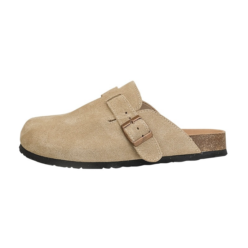 Sanxi mismo estilo exterior desgaste cerrado toe Boken zapatos medias zapatillas Carya completo de cuero suave Boken zapatos de suela gruesa de mujer