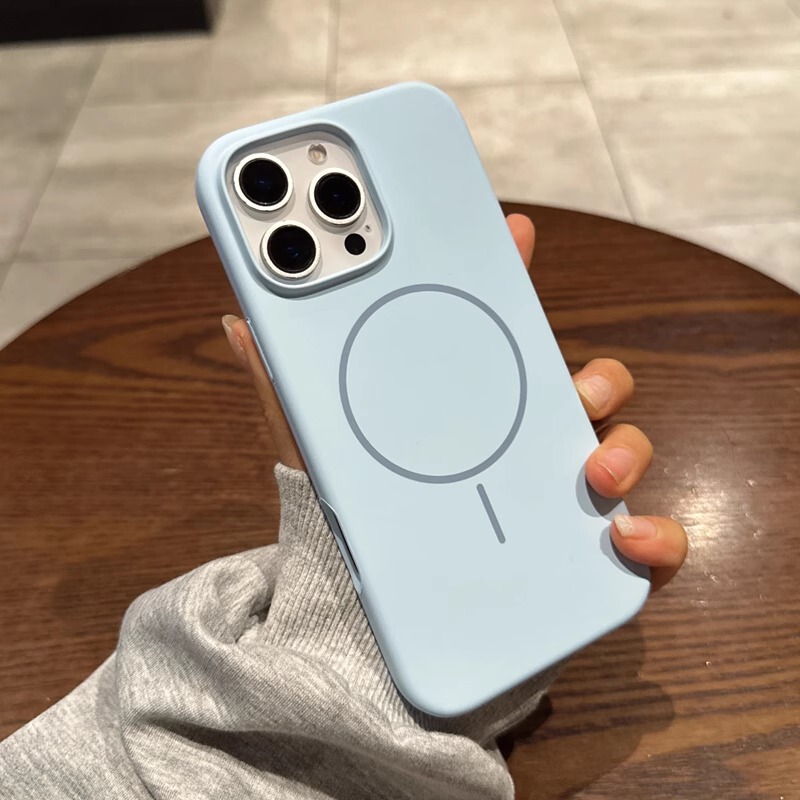 iPhone16PROMAX 携帯電話ケース Apple 15 強力磁気細いサークル 14 ソフトカバークロスボーダーに適した液体シリコーン磁気吸引|undefined