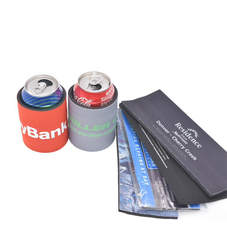 ダイビング素材のカップカバー、ロゴ印刷可能、コーラスプリングカップカバー、パットリング、スチール製ビール缶カバー、携帯用|undefined