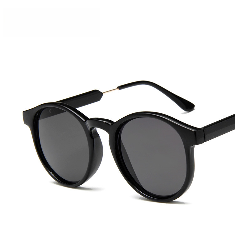 2018 New Fashion retro sunglasses 9165 texture round frame transparent sunglasses cross-border fashion sunglasses_voghion.com