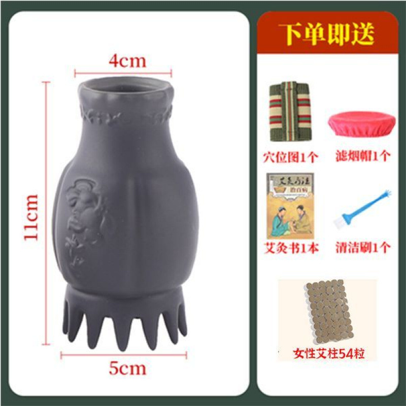 Terapia de la cabeza moxixixión sala de moxión de la cabeza moxión de piedra moxión de cerámica moxión instrumento de arena púrpura moxión aparato