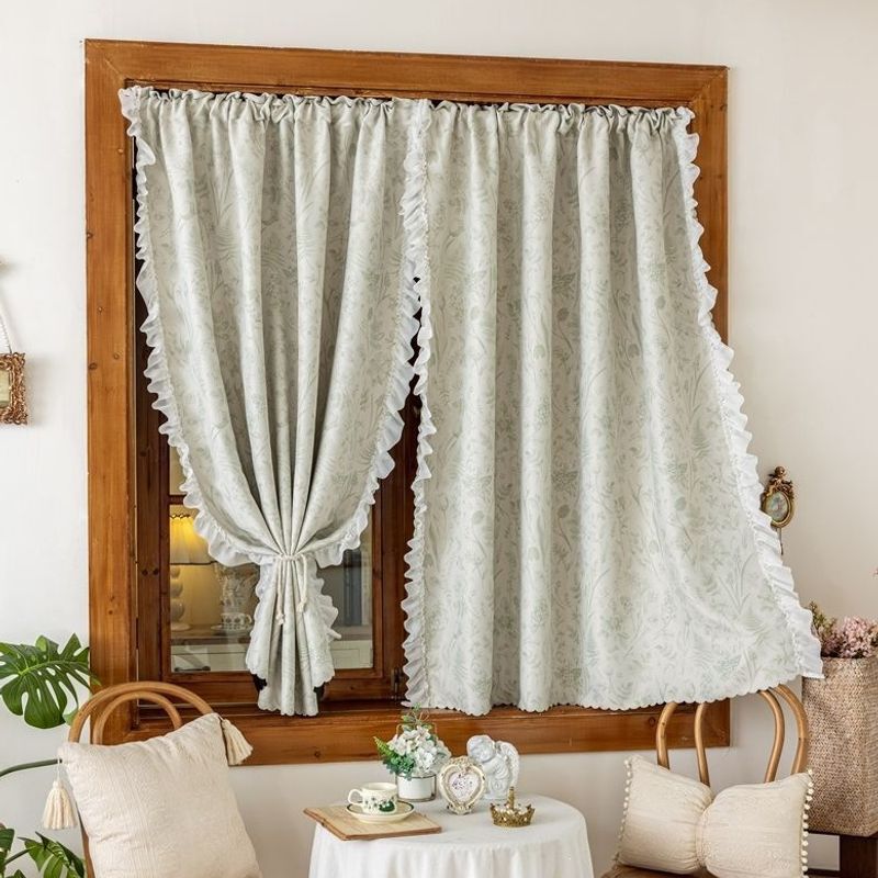 2026 New Model Curtains for Balcony, No Drilling Required, Bedroom Blackout, French Style Small Window, Bay Window, Sun Protection, Countryside Style 2026 New Model Curtains for Balcony, No Drilling Required, Bedroom Blackout, French Style Small Window, Bay Window, Sun Protection, Countryside Style