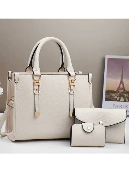 Women's Bag 2026 New Style Fashionable and Elegant Soft Leather Shoulder Tote Bag with Lychee Pattern, Large Capacity Casual Handbag