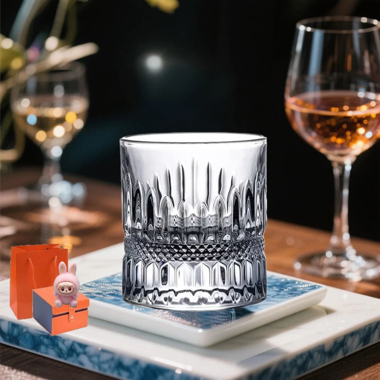 Crystal wineglass for whiskey