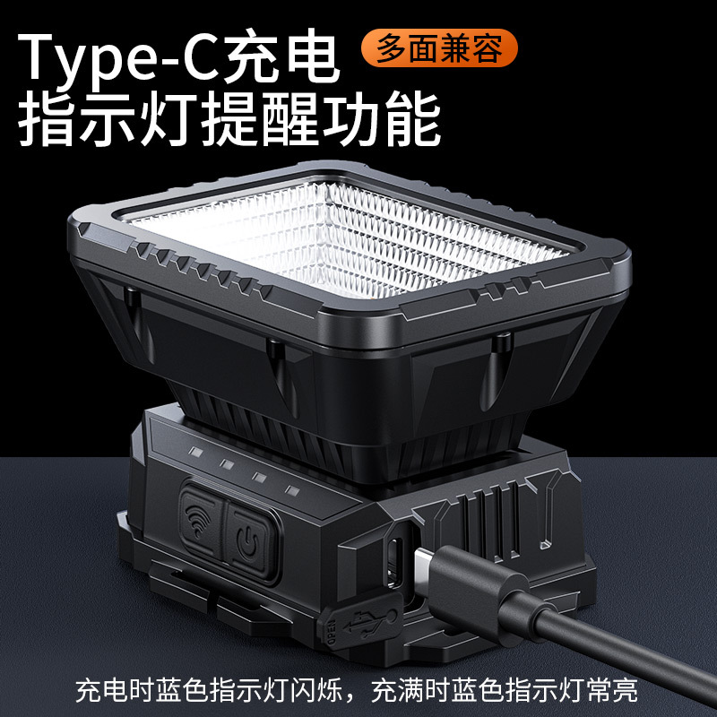 Faros de iluminación de inundación Shenhuo Iluminación exterior Iluminación montada en la cabeza de aventura Luz fuerte de larga duración Luz de inducción led Faros industriales y mineros