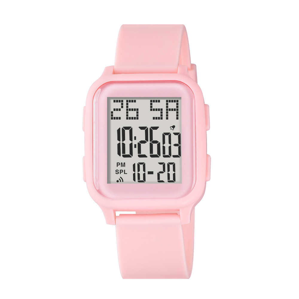 Reloj electrónico cuadrado de tendencia para estudiantes masculinos y femeninos alarma de personalidad comercio exterior nocturna cronometrador reloj electrónico deportivo de secundaria