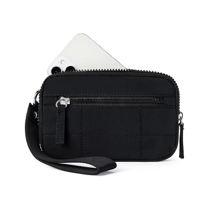 Amazon's New Women's Wristband Wallet Nylon Quilted with 3 Zippers to Hold Travel Card Holder