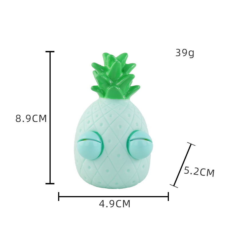 눈을 가늘게 뜨고 있는 파인애플 [녹색]