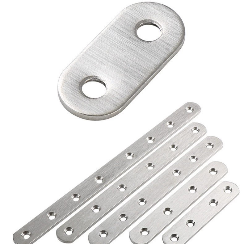 Stainless steel straight-piece corner code furniture connection parts multi-spec straight-piece straight-piece straight-line flat sheet thickened one-character corner code