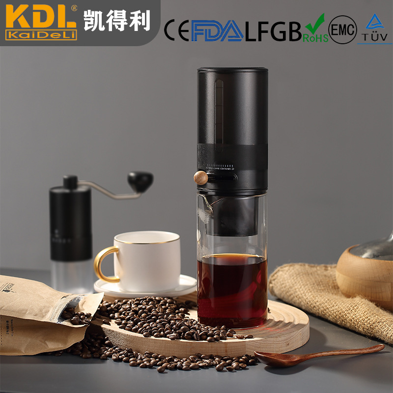 Cafetera de goteo de hielo, artefacto de extracción fría, conjunto de aparatos de café a mano, goteo de vidrio, pequeño cafetera de goteo de hielo compartido doméstico