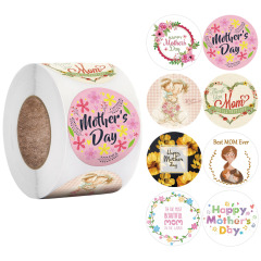 Amazon Roll Label Sticker Mother's Day Decoration Gift Series Pressure Sensitive Labels
