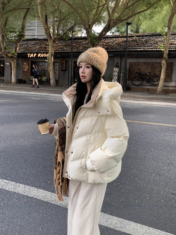 反季新国标90鹅绒服2025新款爆款鹅绒服女短款小个子冬加厚外套|undefined