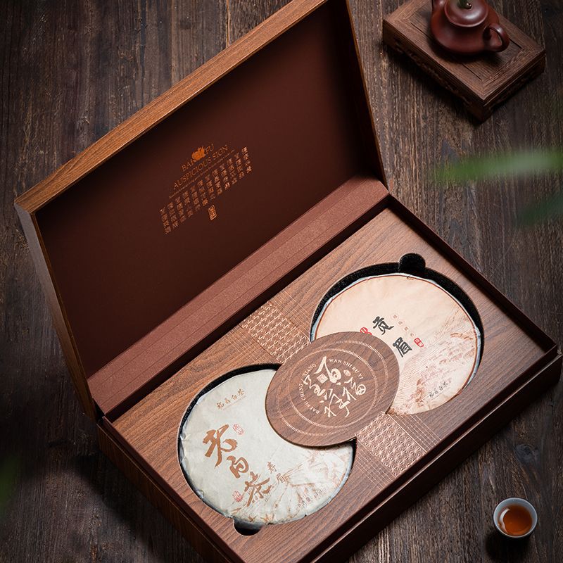新款高档福鼎白茶饼盒双饼盒茶叶包装盒普洱茶茶饼空礼盒通用